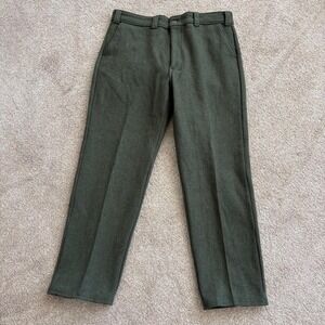 VTG CODET Wool Trousers Canada 38x33 (Fits 36x29) Recycled Wool Blend 222G Green